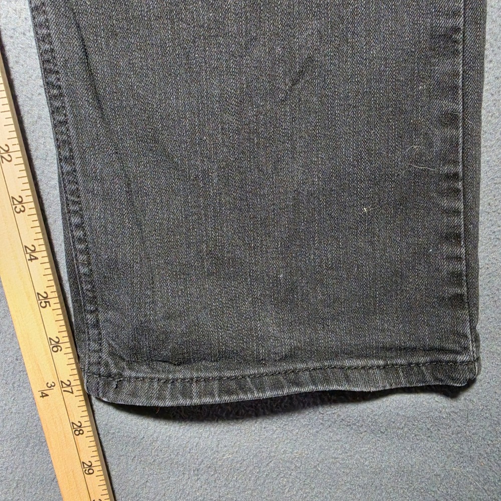 Levis 569 Loose Straight Jeans Mens 36x30 Faded Black Denim Pants - Picture 2 of 8